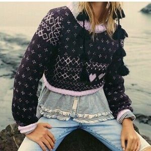 NWT Free people Snow Globe Sweater